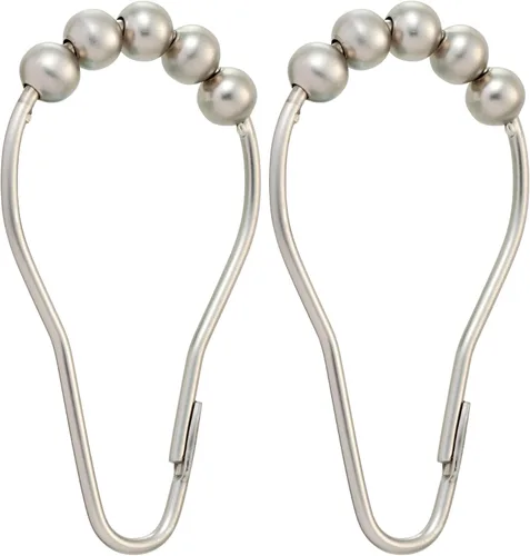 Miniatura 9 de Moen SR2100BN - Anillos enrollables para cortina de ducha, paquete de 12, níquel cepillado