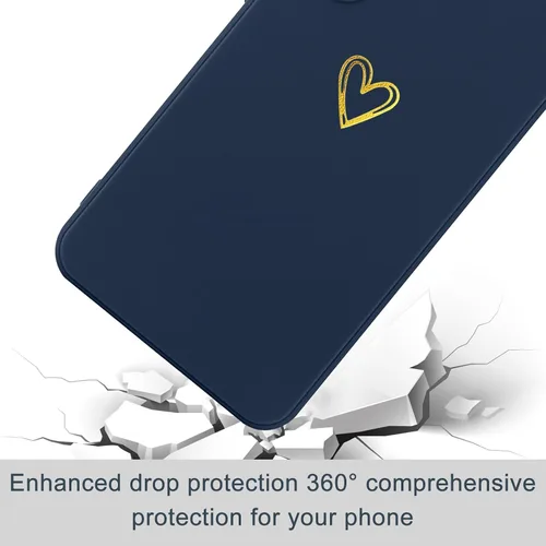 Miniatura 6 de Wirvyuer Funda para Samsung Galaxy S22, bonita funda delgada a prueba de golpes con soporte de carga inalámbrica y protección, azul marino
