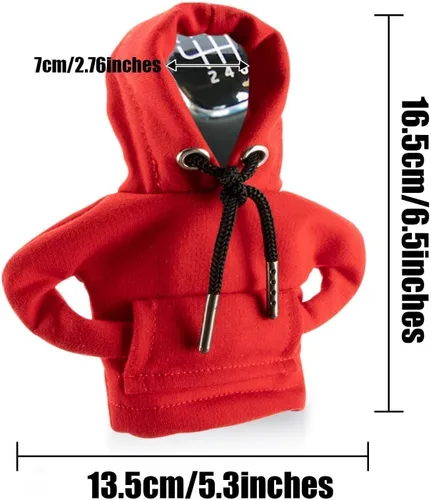 Miniatura 7 de PSLER Sudadera con capucha elegante y linda para coche, pomo de palanca de cambios, cubierta de pomo de palanca de cambios, sudadera con capucha
