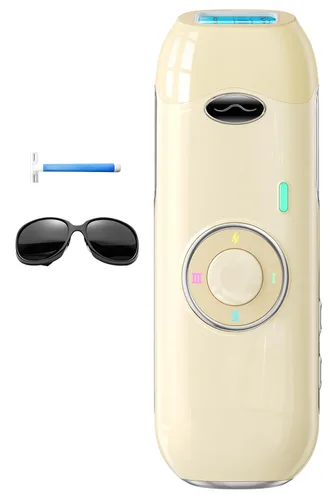 Dispositivo de depilación IPL para mujeres y hombres, uso en el hogar Dispositivo personal Depilación para cuerpo, para uso personal, gafas Blanco