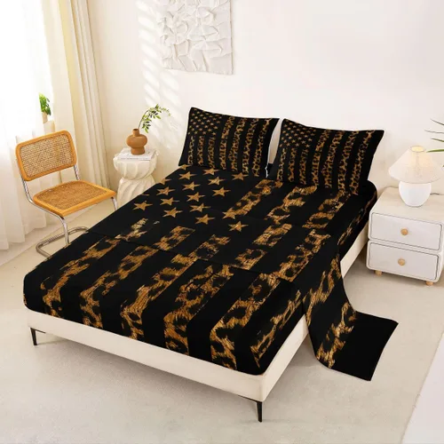 Miniatura 46 de Juego de sábanas de camping Happy Camping para niños Queen 4 piezas, juego de ropa de cama de autocaravana, juego de sábanas de accesorios de coche