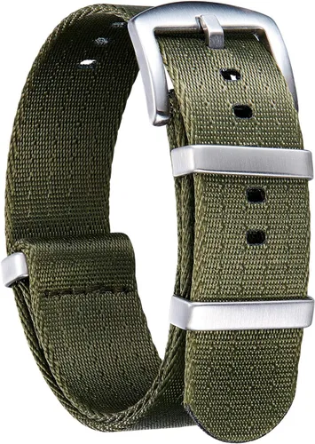 Correas de reloj de repuesto de nailon balístico de alta calidad de NATO G10, con hebilla de acero inoxidable, para hombres y mujeres, 0.709