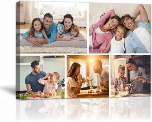 Miniatura 11 de LZIMU Personaliza tus fotos en lienzo, impresiones artísticas personalizadas para pared, fotos familiares, bodas, bebés, mascotas, collage