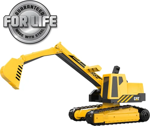Miniatura 4 de Juguetes de construcción CAT, excavadora de construcción de acero CAT - Construcción resistente y duradera - Mangos ergonómicos para niños a partir