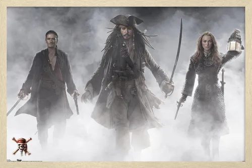 Miniatura 13 de Trends International Disney Pirates of the Caribbean: At World's End - Póster de pared de grupo, 14.725 x 22.375 pulgadas, versión enmarcada