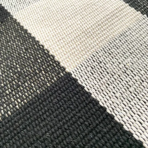 Miniatura 5 de LEVINIS - Alfombra de cuadros de búfalo de 43.3" × 27.6", alfombra de algodón tejida a mano para exteriores, para porche, casa de campo, tapetes