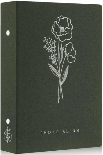 Miniatura 36 de Lanpn - Álbum de fotos autoadhesivo de lino, 40 páginas, álbum de fotos para manualidades, páginas adhesivas magnéticas, contiene fotos de 4 x 6, 7