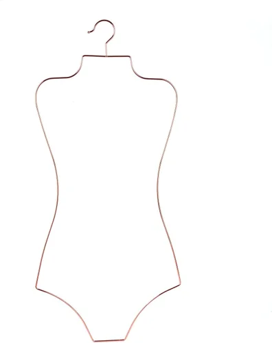 Miniatura 9 de Perchas de metal para bikini, ropa interior versátil, colgador de exhibición, 10 unidades, acabado plateado Plata