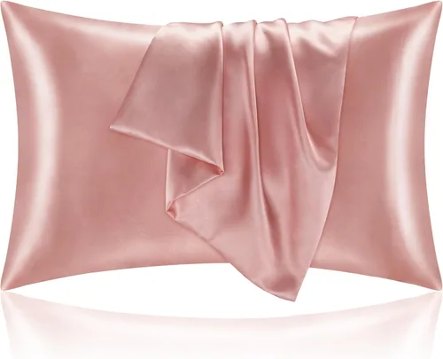 Miniatura 157 de Bedelite Funda de almohada de satén para el cuerpo, súper suave y refrescante, para el cabello y la piel, transpirable, sedosa y larga, 20 x 54 Rosa