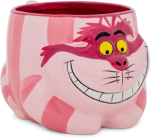 Miniatura 13 de Silver Buffalo - Taza de cerámica esculpida en 3D de 20 onzas, con diseño de Alicia en el país de las maravillas de Disney Cheshire Cat