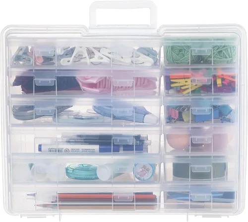 Miniatura 10 de Caja de almacenamiento de plástico para artes y manualidades, cajas de almacenamiento y organizadores con organizadores de caja de almacenamiento