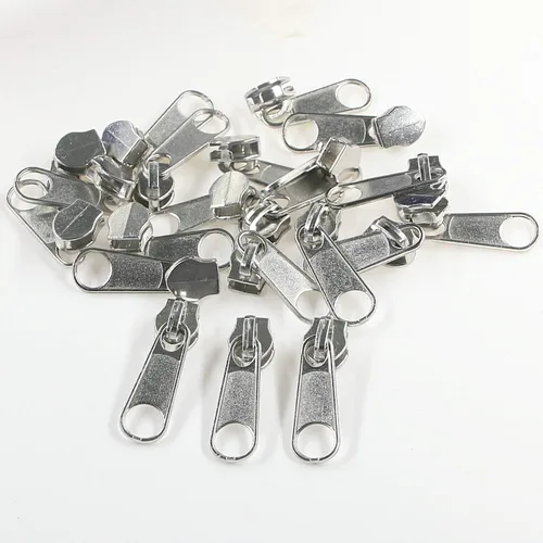 Miniatura 6 de Leekayer 50 tiradores beige #3 para cremalleras de bobina de nailon, deslizadores de cremallera de metal para chaqueta, equipaje, bolsas, bolsas a