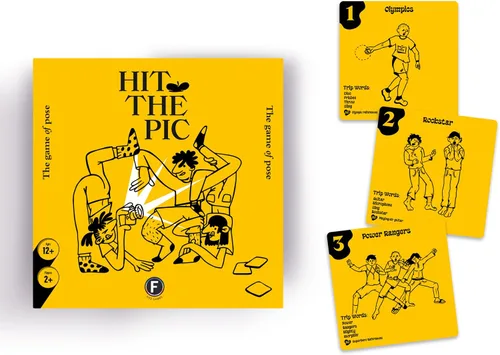 Miniatura 4 de Juego de fiesta Hit The Pic – Combina la postura en un juego rápido en equipo con improvisación y movimiento, perfecto para grupos y noches de juego