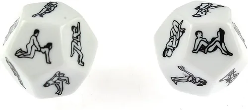 2 piezas de dados divertidos de posición sexual de 12 lados para despedida de soltero o parejas adultas, juguetes novedosos para regalo