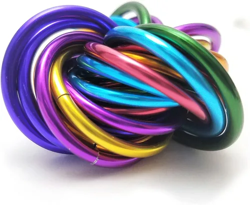 Möbii - Pelota antiestrés (multicolor): silencioso Mobius TDAH, ansiedad, estimulante y alivio del estrés, herramienta para el hogar, viajes,