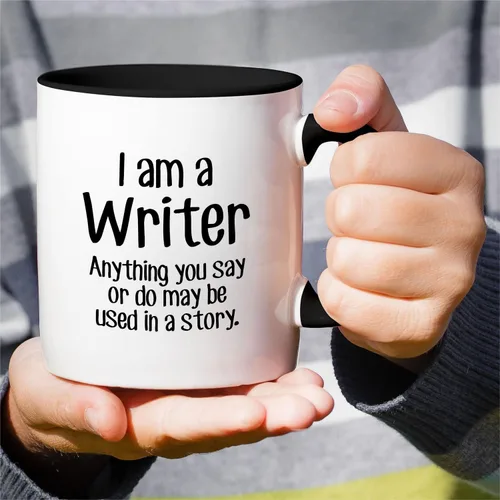 Miniatura 4 de Retreez Taza divertida - Soy un escritor, cualquier cosa puede ser utilizada en una historia, 11 Oz Tazas de café de cerámica - Taza graciosa