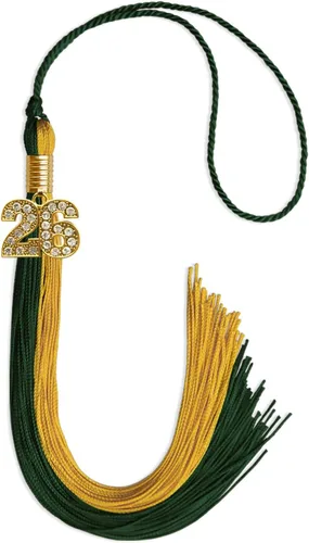 Miniatura 10 de Endea Graduation Borla de doble color con dije dorado (negro/oro brillante, 2022)