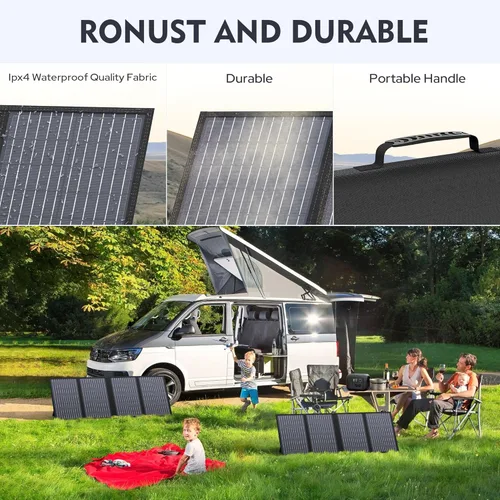 Miniatura 3 de ENGINSTAR Cargador de panel solar plegable de 60W con salida DC de 18V para estaciones de energía portátiles EnginStar/Jackery/Rockpals/Flashfish