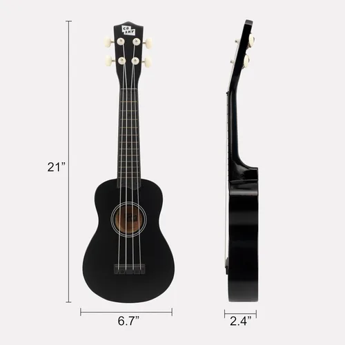 Miniatura 4 de Ukelele soprano 21"/53cm para niños, principiantes y estudiantes (negro)