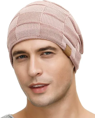 Miniatura 9 de Vgogfly Slouchy Beanie for Men Winter Hats for Guys Cool Beanies Mens Lined Knit Warm Thick Skully Stocking Binie Hat