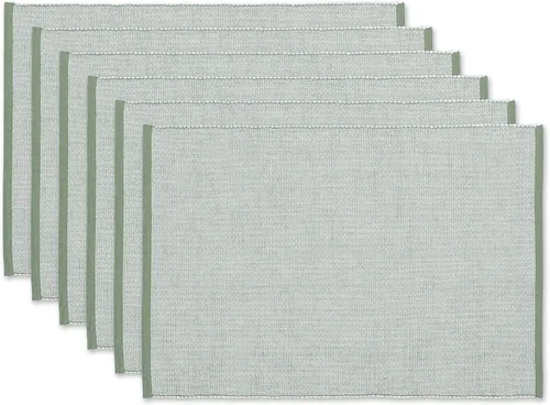 Miniatura 15 de DII Juego de manteles individuales ecológicos de la colección Fine Ribbed de 13x19, azul francés