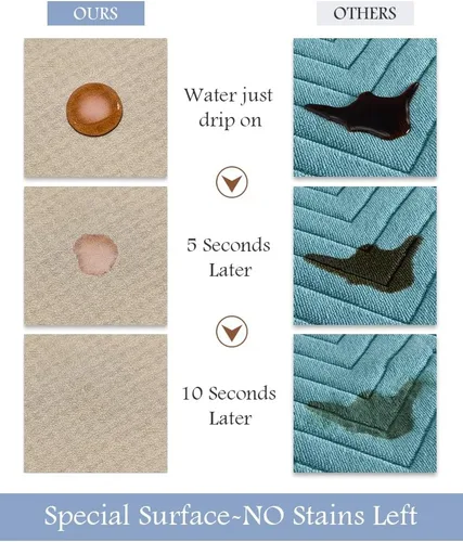 Miniatura 3 de Alfombra de Baño-Alfombra de Baño Antideslizante Súper Absorbente Resistente a Manchas Secado Rápido Delgada Alfombra de Baño-Alfombras de Baño