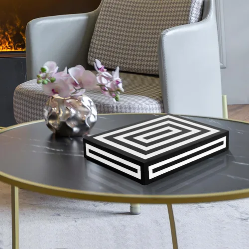 Miniatura 8 de Handicrafts Home Colección Concentric - Joyero decorativo hecho a mano para recuerdos, baratijas y decoración del hogar, caja para almacenamiento