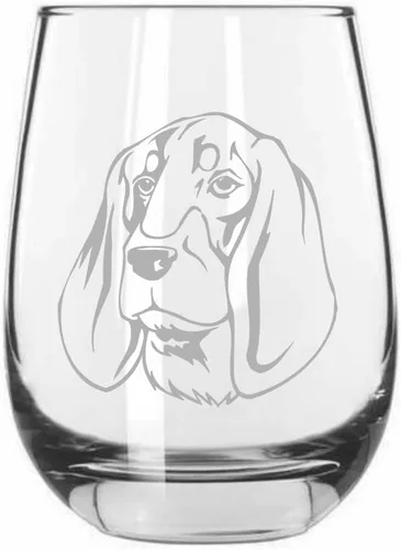 Miniatura 575 de Sakhalin Husky Dog - Copa de vino grabada personalizada de 15.25 onzas sin tallo