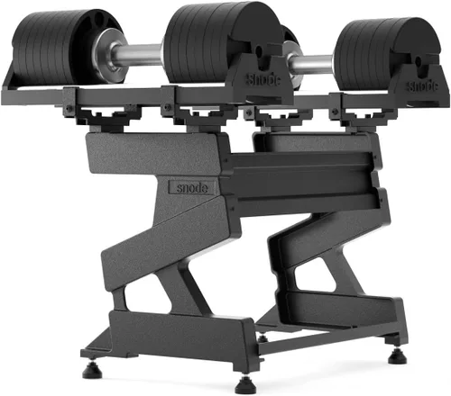 Miniatura 10 de SNODE AD80 Drop Proof 80 lbs Adjustable Dumbbell Set -Adjustable Weights with Cast Iron Plates and Cradle, Knurled Handle, Fast Adjust, Compact Home