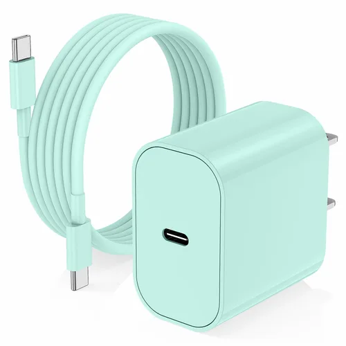 Miniatura 17 de iPhone 17 16 15 Cargador/Cable de carga de 10 pies tipo C a C largo, bloque de carga rápida USB C enchufe de carga para Apple iPhone 17 Pro Max/17