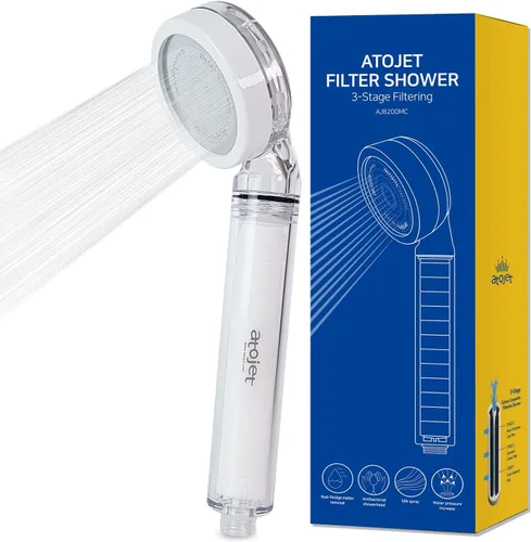 Alcachofa de ducha con filtro inspirada en la cultura de belleza de Corea – Filtros de carbón puro para una piel más suave y un cabello más liso |