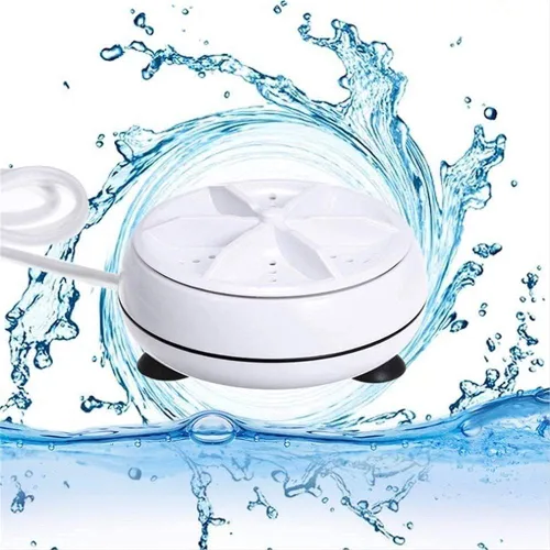 Mini lavadora portátil, mini lavadora automática 3 en 1, lavadora turbo ultrasónica ligera con cable USB, para viajes, viajes de negocios familiares