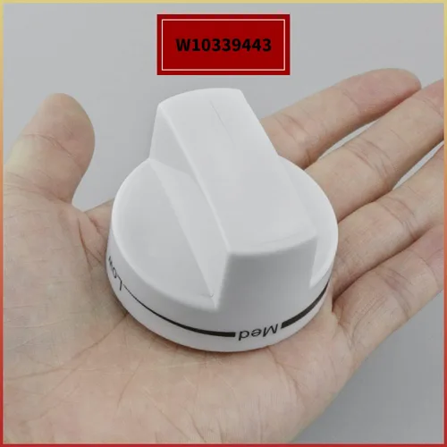 Miniatura 6 de WPW10339443 - Pomo para estufa de gas para horno, pieza de repuesto blanca, para quemador de superficie, compatible con Whirlpool, reemplazos