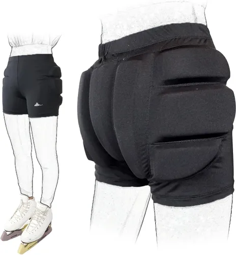 Skating Spirit Pantalones cortos acolchados protectores para el coxis de la cadera y los glúteos para hielo patinaje sobre ruedas, patinaje sobre