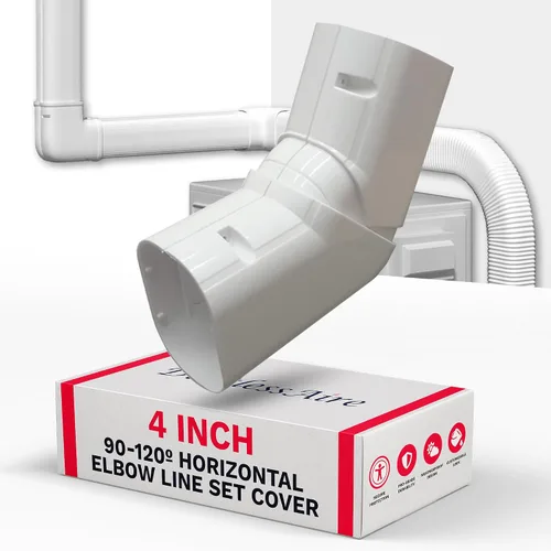 Miniatura 8 de DuctlessAire Mini Split Line Set Cover – Cubiertas de línea para condensador Mini Split, sistemas de aire central, HVAC, bombas de calor y más