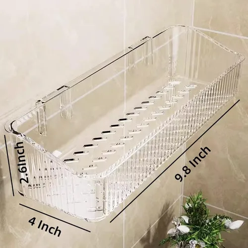 Miniatura 2 de Organizador adhesivo para ducha de 2 piezas, organizador de maquillaje, organizador de maquillaje, cubos de almacenamiento para baño y cocina