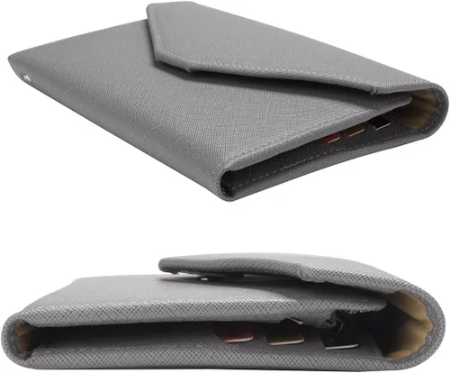 Miniatura 141 de Zoppen - Billetera de viaje con bloqueo RFID multiusos (Ver.4) Portatarjetas de pasaporte y vacunas, organizador de documentos de tres pliegues