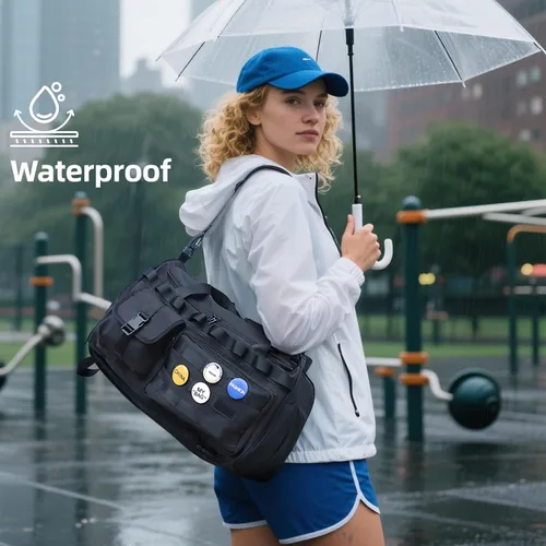Miniatura 6 de Bolsa de gimnasio para hombres y mujeres con compartimento para zapatos, bolsa de lona convertible y mochilas de gimnasio, bolsa de gimnasio