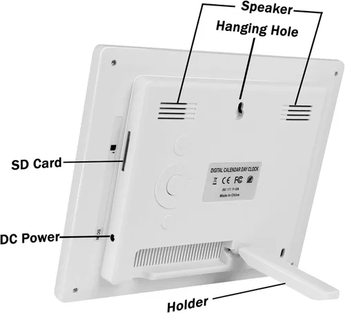 Miniatura 3 de Reloj con calendario digital, fecha y hora, día de la semana, 8 opciones de alarma + atenuación automática para pacientes ancianos con demencia