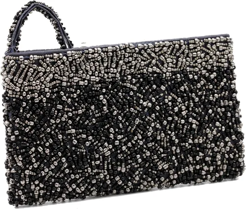 Embrague de cuentas bolso de noche pulsera formal hecho a mano de comercio justo y de origen ético