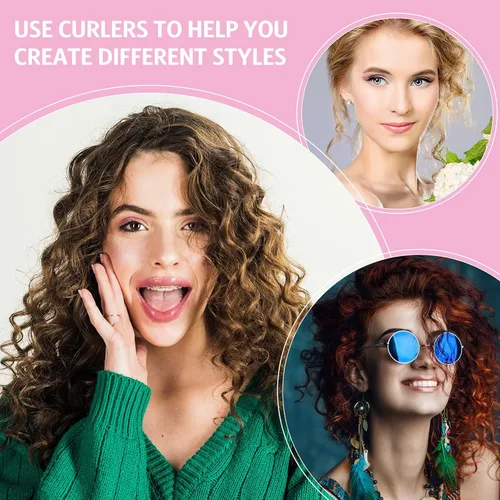 Miniatura 6 de Syhood 43 piezas rodillos de esponja de espuma para cabello para mujeres, rizadores suaves para dormir de 0.59 pulgadas, herramienta de rizadores