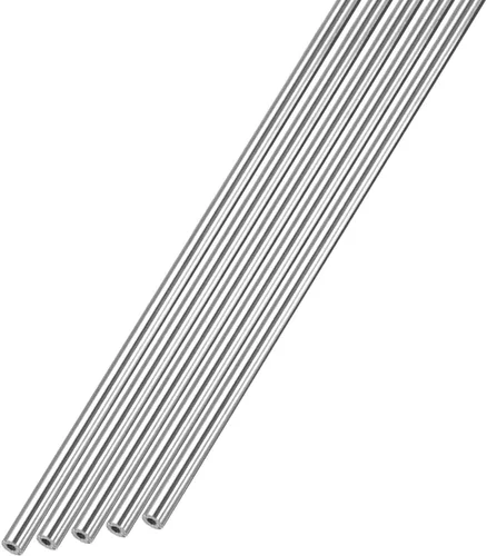 METALLIXITY Tubo de acero inoxidable 304 (0.039 in de profundidad x 0.012 in de pared T x 11.811 in de largo), 5 piezas, tubo recto, para muebles