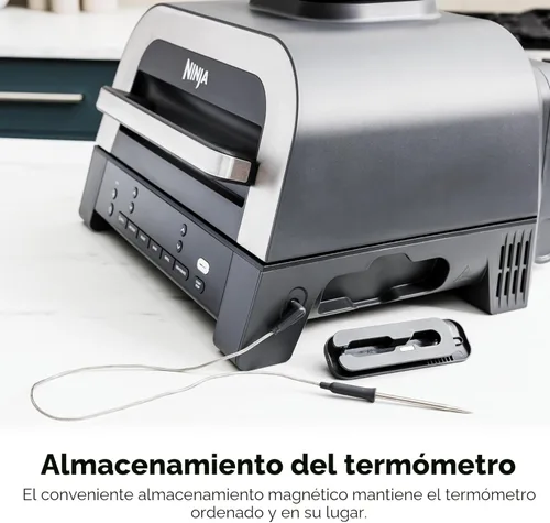 Miniatura 5 de Parrilla de interior Ninja DG551 Foodi Smart XL 6 en 1 con freír al aire, asar, hornear, rostizar y deshidratar, termómetro inteligente Foodi Smart