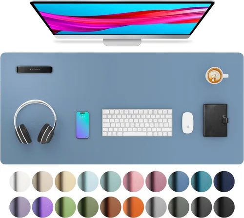 Miniatura 170 de Aothia - Protector de escritorio de cuero sintético, base para mouse, superficie antideslizante e impermeable para escribir y para laptop