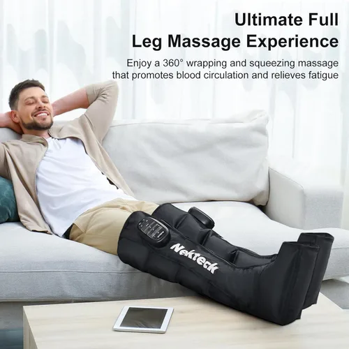 Miniatura 5 de Nekteck Sistema de Masajeador de Compresión de Piernas para Recuperación, Masajeador Inalámbrico de Pies y Piernas para Circulación y Alivio