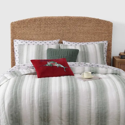 Miniatura 96 de Tommy Bahama - Juego de sábanas tamaño King, ropa de cama de percal 100% algodón con una sensación crujiente y fresca, sábanas con sábana bajera