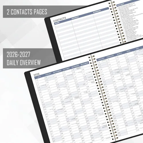 Miniatura 4 de Agenda de citas 2026-2027, agenda diaria de 53 semanas 2026-2027, julio 2026 a junio 2027, planificadores diarios por hora de 9 x 11 pulgadas