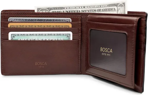 Miniatura 4 de Bosca Cartera de piel de crédito para hombre con pasaporte de identificación