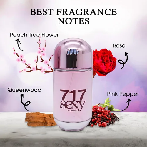 Miniatura 2 de AFLUXE 717 Eau de Parfum - Perfume sexy en aerosol, fragancia para mujer, ropa de día, conjunto diario casual de colonia con bolsa de gamuza