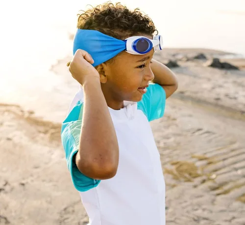 Miniatura 3 de Splash Place - Gafas de natación para niños con correa de tela Gafas de natación sin enredos para niños